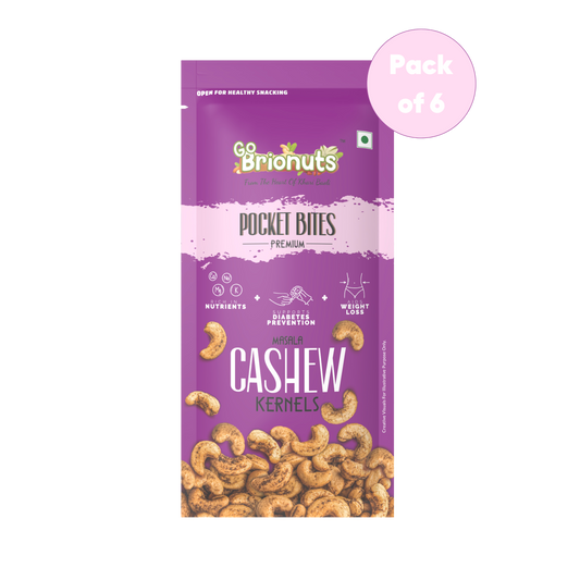 Cashews, Roasted-Masala, Pack of 6- 40gms each (240gms)