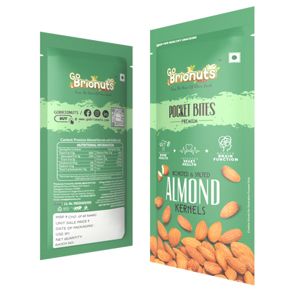 Almonds, Roasted-Salted, Pack of 6- 40gms each (240gms)