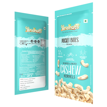 Cashews, Roasted-Salted, Pack of 6- 40gms each (240gms)