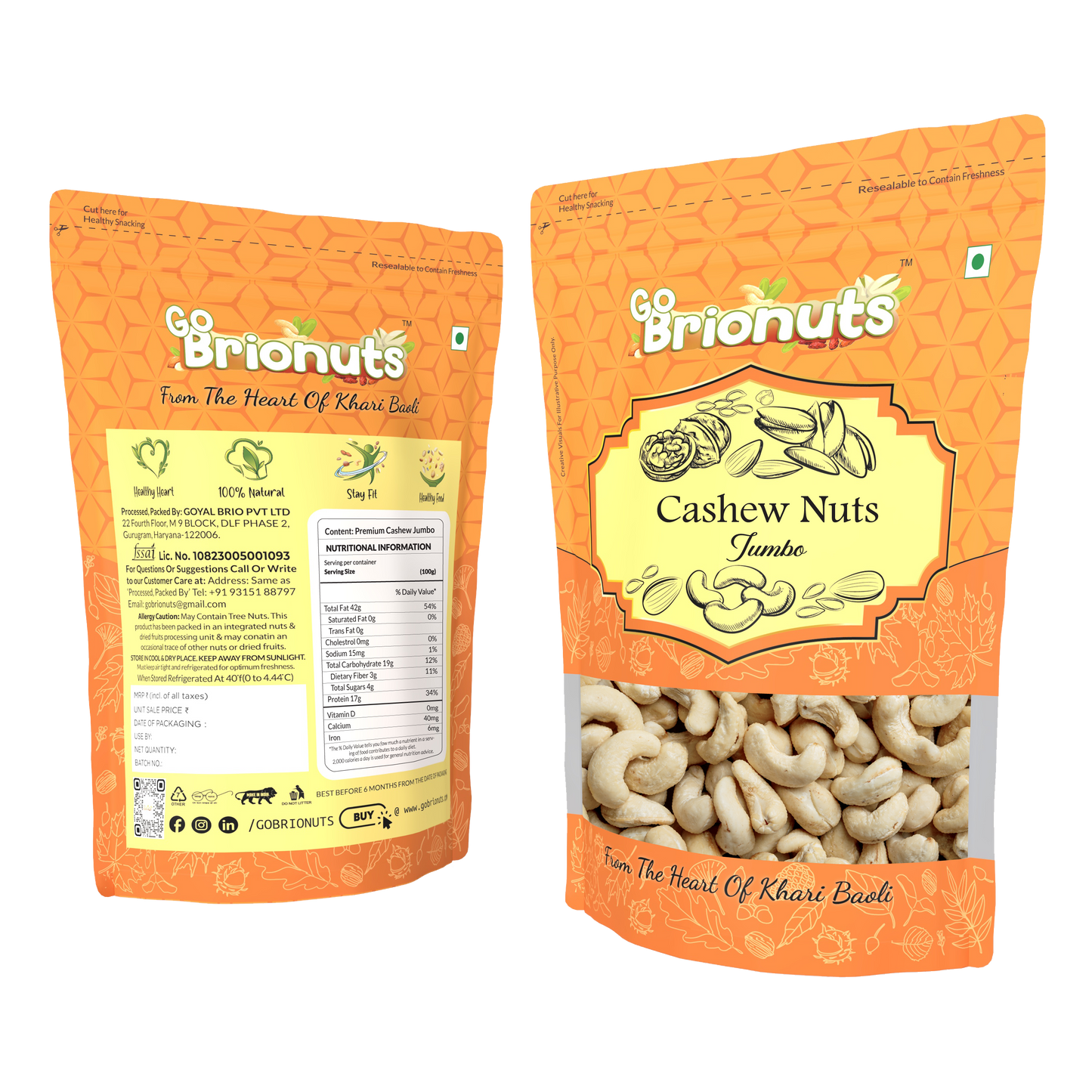 Cashew Nuts Jumbo 250gms