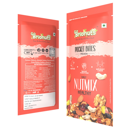 Daily Nutmix, Unroasted-Unsalted, Pack of 6- 40gms each (240gms)