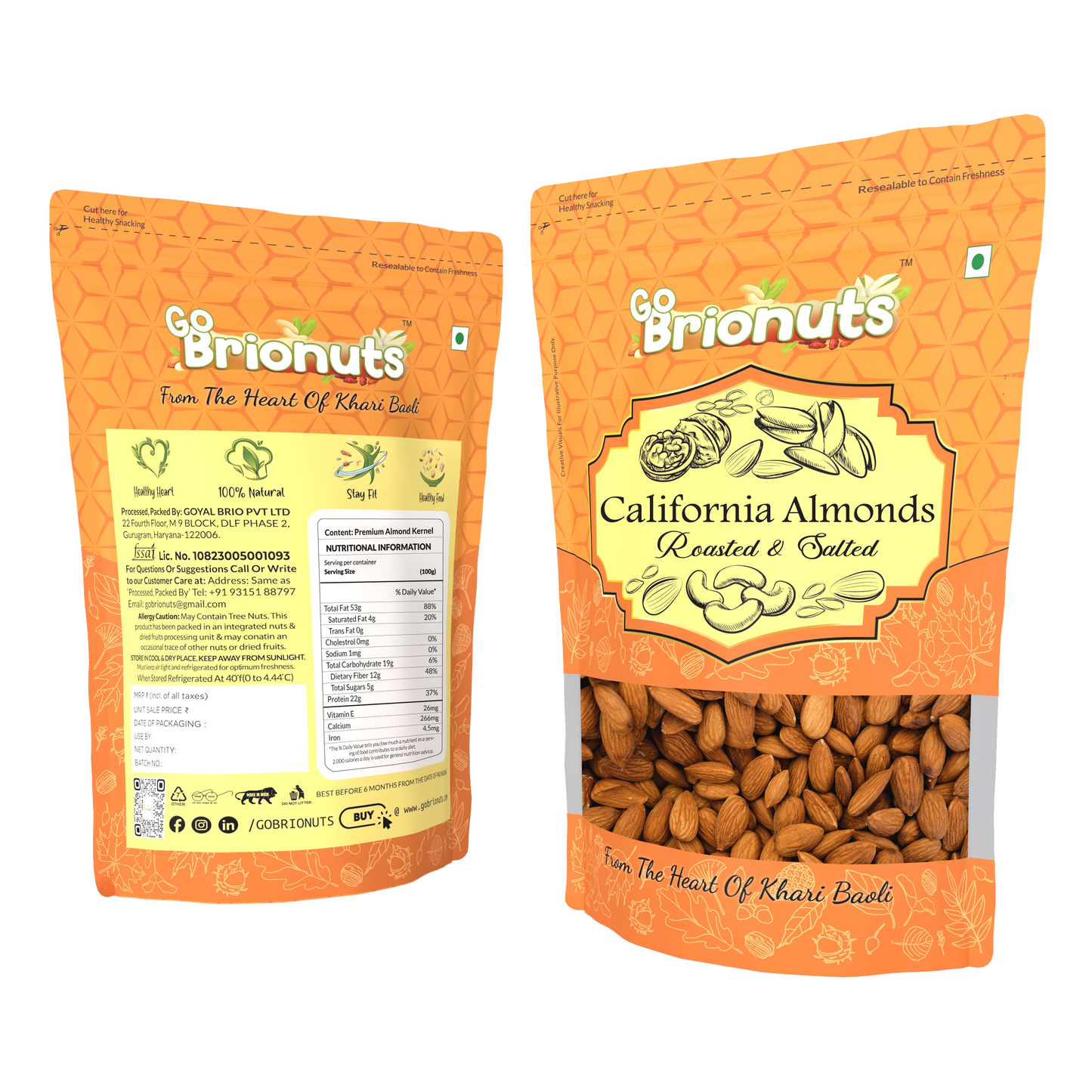 Roasted & Salted Almonds 250gms